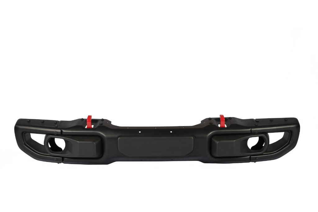 RoamGear Front Bumper – Steel, Textured Black (2018–2024 Jeep Wrangler JL 10th Anniversary Edition, No Sensor Holes)