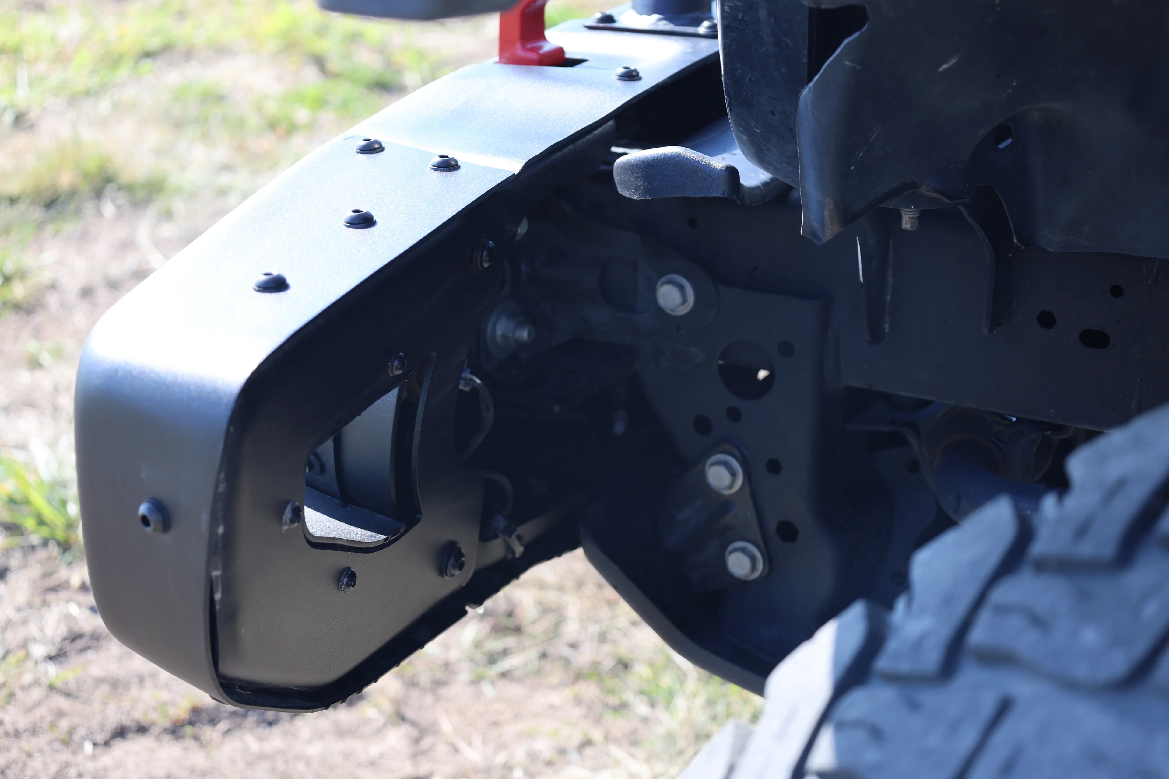 RoamGear Front Bumper – Steel, Textured Black (2018–2024 Jeep Wrangler JL 10th Anniversary Edition, No Sensor Holes)