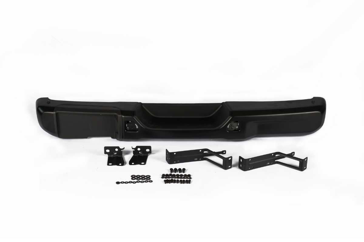 RoamGear Nerf Style Rear Bumper – Aluminum, Textured Black (2018–2024 Jeep Wrangler JL/JLU)