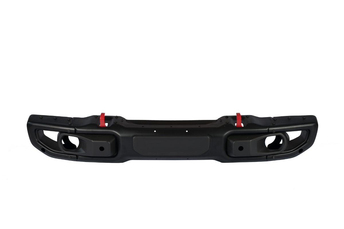 RoamGear Front Bumper – Steel, Textured Black (2018–2024 Jeep Wrangler JL 10th Anniversary Edition, No Sensor Holes)