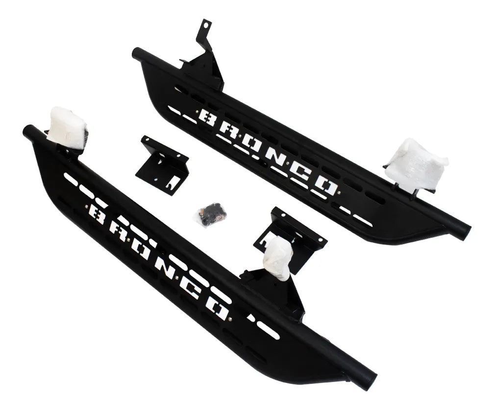 RoamGear Side Steps – Textured Black, Cab Length (2021–2023 Ford Bronco 2-Door)