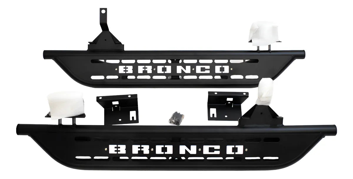 RoamGear Side Steps – Textured Black, Cab Length (2021–2023 Ford Bronco 2-Door)