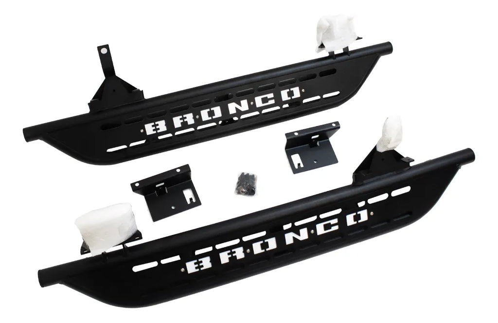 RoamGear Side Steps – Textured Black, Cab Length (2021–2023 Ford Bronco 2-Door)