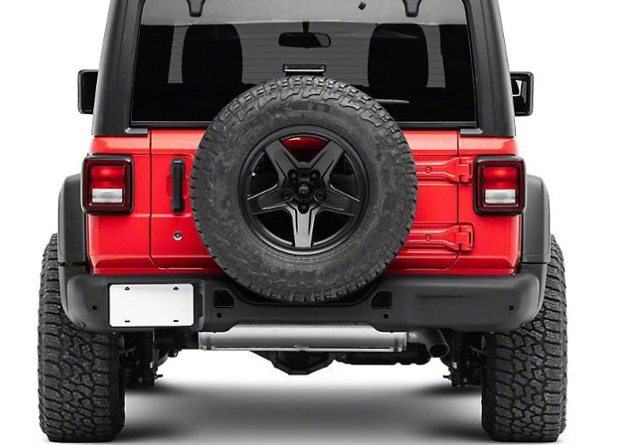 RoamGear Nerf Style Rear Bumper – Aluminum, Textured Black (2018–2024 Jeep Wrangler JL/JLU)